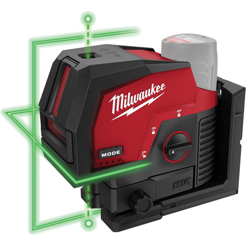 M12  Green Cross Line and Plumb Points Cordless Laser (Tool Only) Sécurité Médic