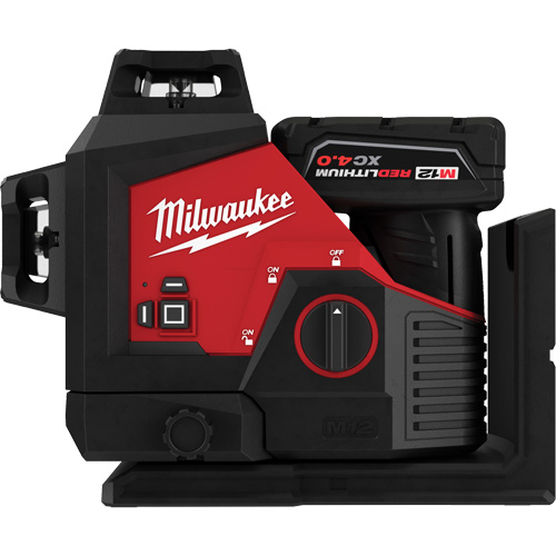 M12 360-Degree 3-Plane Cordless Laser Kit, 125' (38.1 m), 530 Nm Sécurité Médic