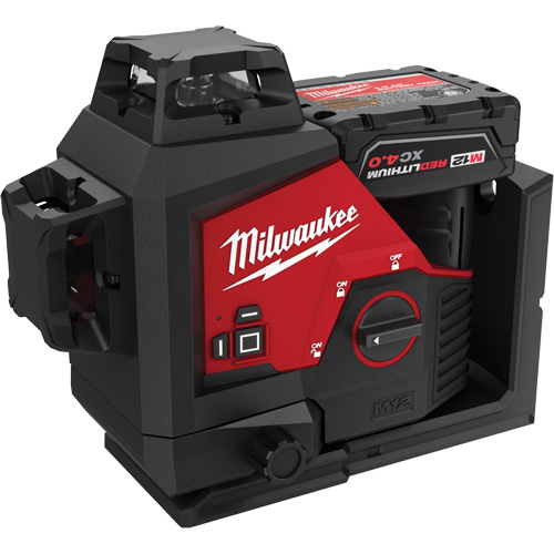M12 360-Degree 3-Plane Cordless Laser Kit, 125' (38.1 m), 530 Nm Sécurité Médic