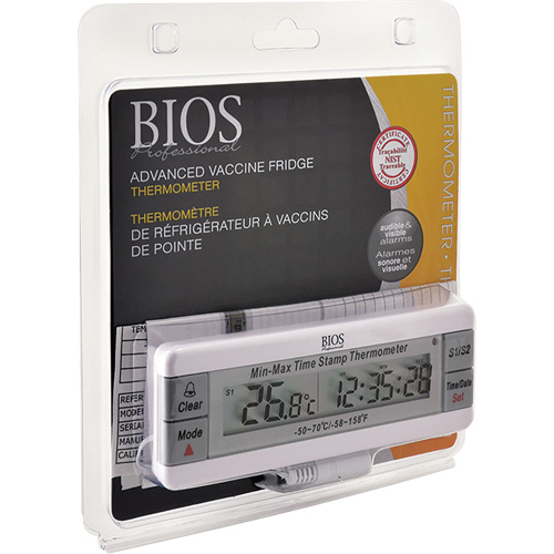 Thermom&egrave;tre pour vaccins, Contact, Num&eacute;rique, -50-70°F (-58-158°C) Sécurité Médic