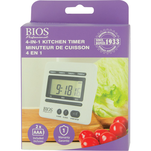 Minuterie de cuisine 4 en 1 Sécurité Médic