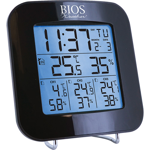 Wireless Weather Station with 3 Sensors, Non-Contact, Digital, 40-158°F (-40-70°C) Sécurité Médic