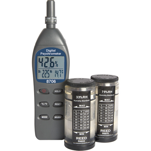 Psychrometer Kit with Calibration Standards Sécurité Médic
