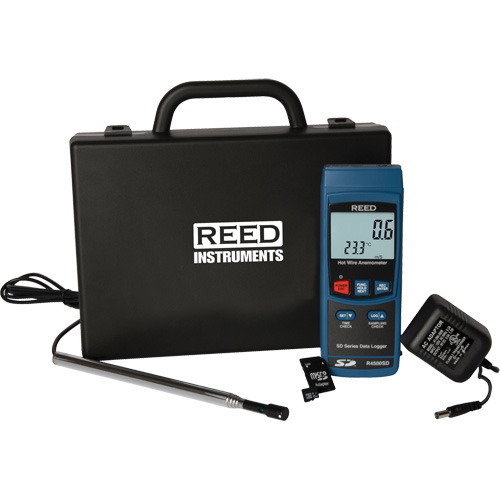 Hot Wire Thermo-Anemometer Kit, Data Logging, 0.4 - 30 m/sec Air Velocity Range Sécurité Médic