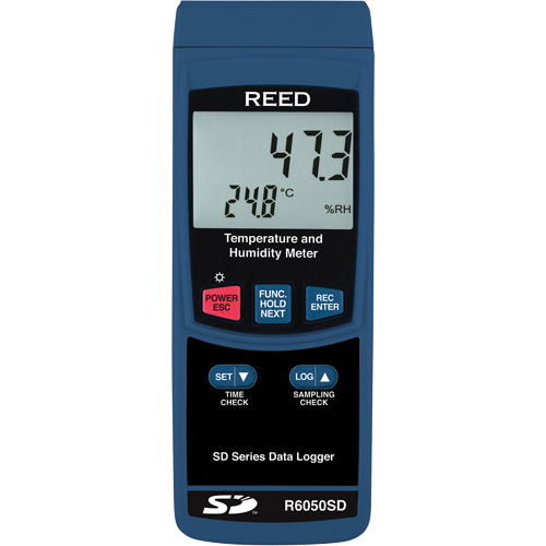 Thermo-hygrom&egrave;tre &agrave; enregistrement de donn&eacute;es avec certificat de calibration, 5% - 95% HR, 32° - 122° F (0° - 50°C) Sécurité Médic