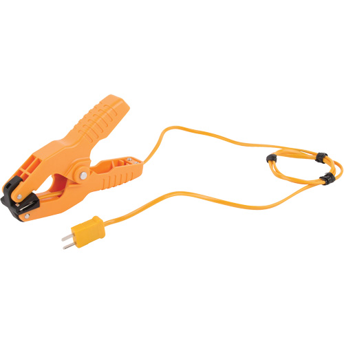 Type K Pipe Clamp Thermocouple Probe with Calibration Certificate, 200 °C (392°F) Max. Temp. Sécurité Médic