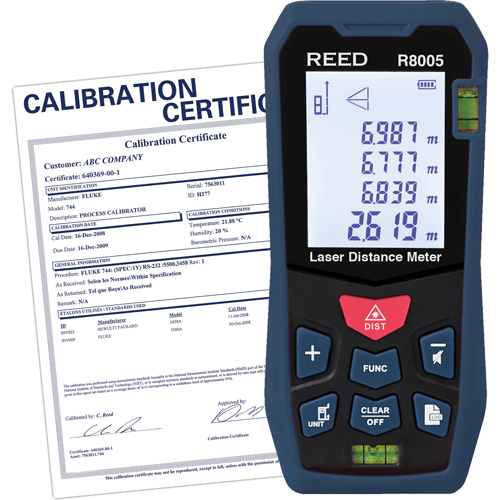 Laser Distance Meter with Calibration Certificate, 0' - 164' (0 m - 50 m) Range, Digital (Electronic) Sécurité Médic