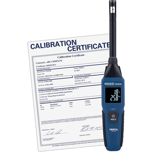 Thermo-hygrom&egrave;tre Bluetooth Smart Series avec certificat de calibration, 0,0% - 100% RH, -4°- 140° F (-20° - 60° C) Sécurité Médic