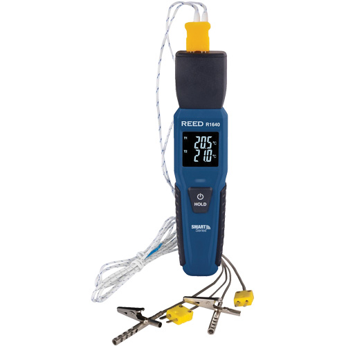 Thermom&egrave;tre &agrave; thermocouple de s&eacute;rie intelligente R1640 avec sondes pour fourneau/cong&eacute;lateur, Contact, Num&eacute;rique, 32-122°F (0-50°C) Sécurité Médic