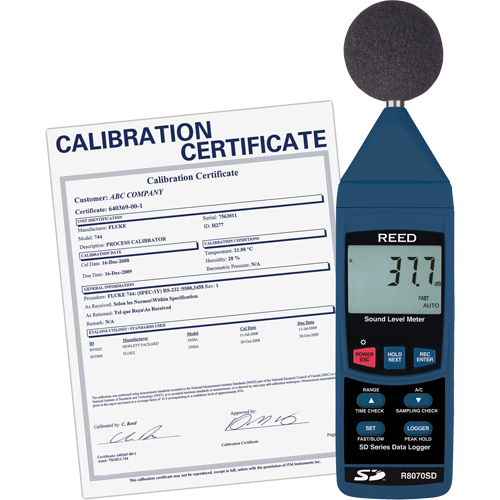 Data Logging Sound Level Meter with Calibration Certificate Sécurité Médic
