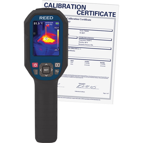Thermal Imaging Camera with Calibration Certificate, 160 x 120 pixels, 14° - 752°C (-10° - 400°F), 50 mK Sécurité Médic