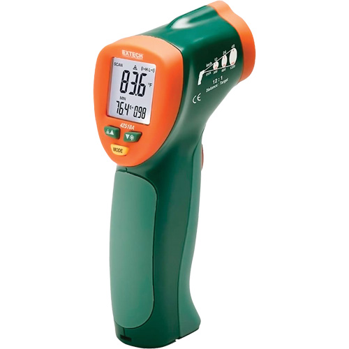 Wide Range Mini IR Thermometer, Non-Contact, Digital, -25-1200°F (-50-650°C) Sécurité Médic