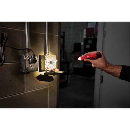 Voltage Detector with LED & GFCI Receptacle Tester Kit, 50 V - 1000 V, Display & Sound Alert Sécurité Médic