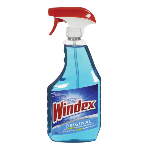 Nettoyant &agrave; vitres Windex, 765 ml, Bouteille &agrave; g&acirc;chette Sécurité Médic