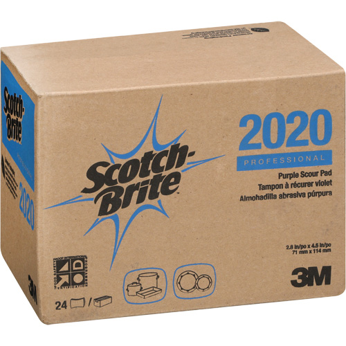 Scotch-Brite Purple Scour Pad, 4-1/2" L x 2-4/5" W Sécurité Médic