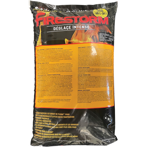 Firestorm Intense Ice Melters, Bag, 44 lbs. (20 kg), -35°C (-31°F) Melting Point Sécurité Médic