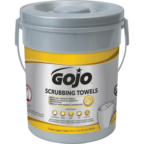 Scrubbing Towels, 72 Wipes, 12" x 10-1/2" Sécurité Médic