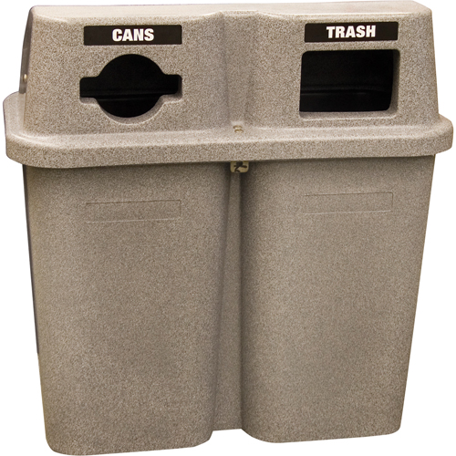 Contenants de recyclage Bullseye, Bord de rue, Plastique, 2 x 22 gal. US Sécurité Médic