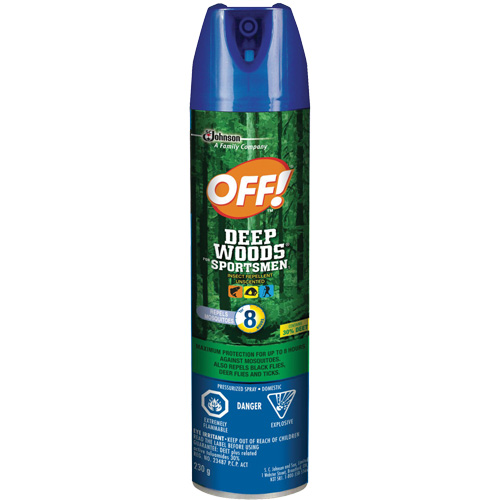 Insectifuge pour sportifs Off! R&eacute;gions sauvages, DEET &agrave; 30 %, A&eacute;rosol, 230 g Sécurité Médic