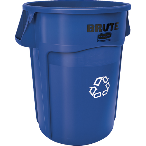 Contenants ronds pour le recyclage BRUTE, Vrac, Plastique, 44 gal. US Sécurité Médic