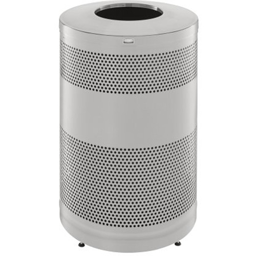 Classics Open Top Decorative Waste Bin, Stainless Steel, 51 US gal. Capacity Sécurité Médic