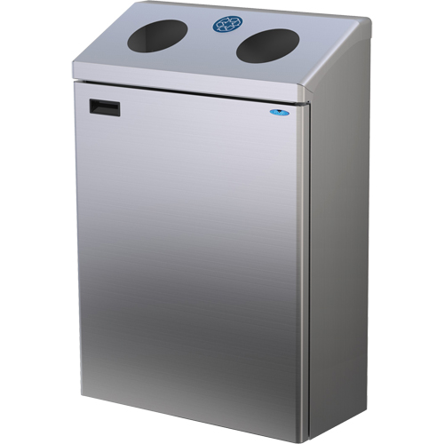 Station de recyclage murale, Vrac, Acier inoxydable, 29 gal. Sécurité Médic