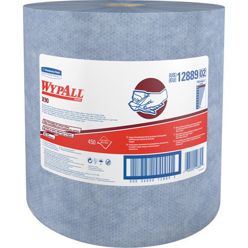 X90 Jumbo Roll Wipers, Heavy-Duty, 12-1/5" L x 12-2/5" W Sécurité Médic