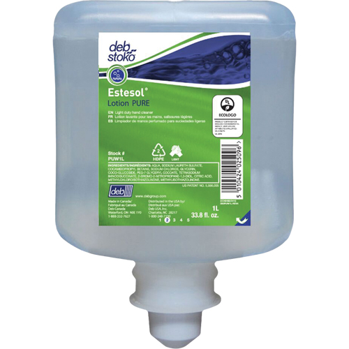 Nettoyant l&eacute;ger et pure pour les mains Estesol, Cr&egrave;me, 1 L, Recharge, Fraîcheur Sécurité Médic