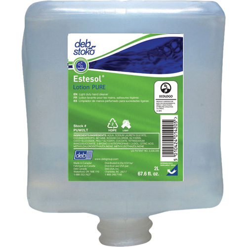 Estesol&reg; Pure Light-Duty Hand Cleaner, Cream, 2 L, Refill, Fresh Scent Sécurité Médic
