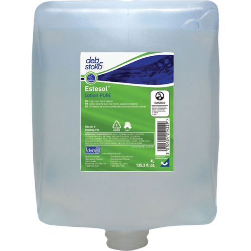 Savon pour les mains, les cheveux et le corps Estesol PURE, Cr&egrave;me, 4 L, Recharge, Fraîcheur Sécurité Médic