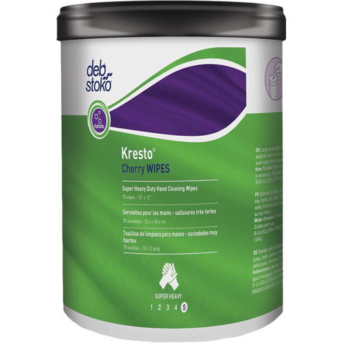 Kresto&reg; Cherry Wipes, 70 Wipes, 10" x 12" Sécurité Médic