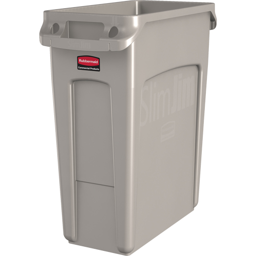 Contenants Slim Jim avec canaux de ventilation, De bureau, Poly&eacute;thyl&egrave;ne, 16 gal. US Sécurité Médic