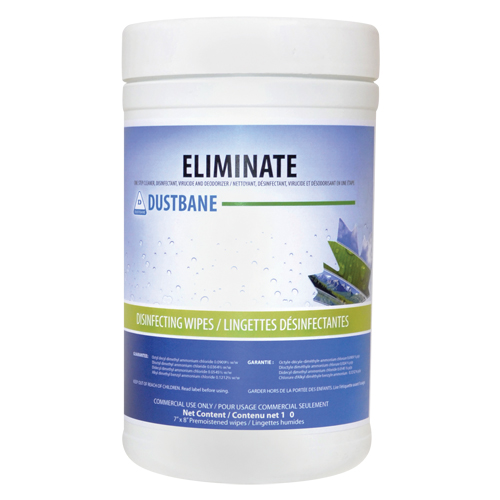 Eliminate Virucide Wipes, 7" x 8", 180 Count Sécurité Médic
