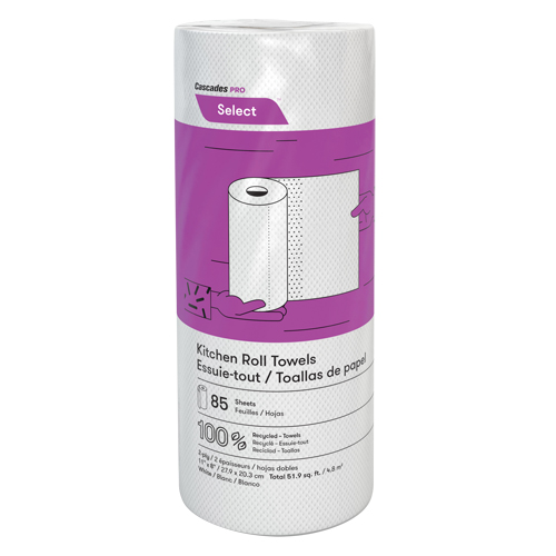 Pro Select Kitchen Towel Roll, 2 Ply, 85 Sheets/Roll, 8" W, 11" L Sécurité Médic