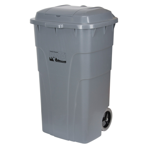 Roll Out Garbage Bin, Polyethylene, 65 US gal. Sécurité Médic