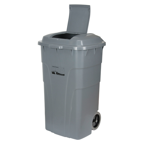 Roll Out Garbage Bin, Polyethylene, 65 US gal. Sécurité Médic