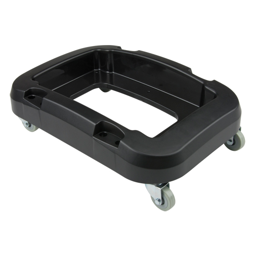Recycling & Waste Receptacle Dolly, Polypropylene, Black, Fits: 17-1/4" x 12-1/2" Sécurité Médic