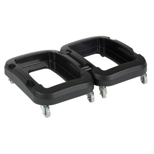 Recycling & Waste Receptacle Dolly, Polypropylene, Black, Fits: 17-1/4" x 12-1/2" Sécurité Médic