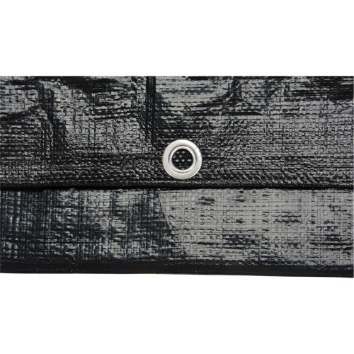 Tarp, Light Industrial Duty, Black, 6' x 8' x 8 mils Sécurité Médic