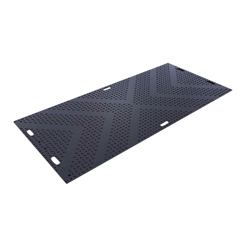 LibertyMat&reg; Medium-Duty Ground Protection, 4' x 8', High Density Polyethylene, Textured, Black Sécurité Médic