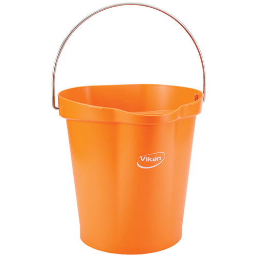 Seau hygi&eacute;nique pour service alimentaire, Tangerine, 3 gal. US Sécurité Médic