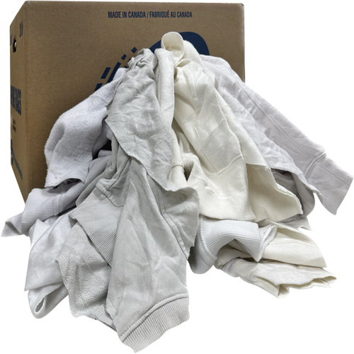 Wiping Rags, Fleece, White, 20 lbs. Sécurité Médic