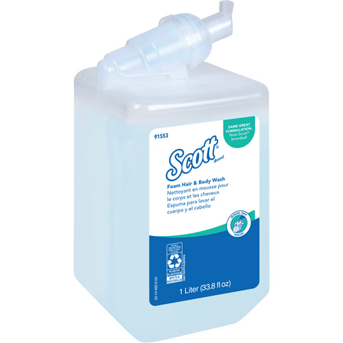 Savon moussant pour le corps et les cheveux Scott Pro, 1000 ml, Fraîcheur, Bouteille Sécurité Médic