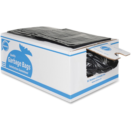 Sacs &agrave; d&eacute;chets de calibre industriel, Fort, 36" la x 26" lo, 0,85 mils, Noir Sécurité Médic