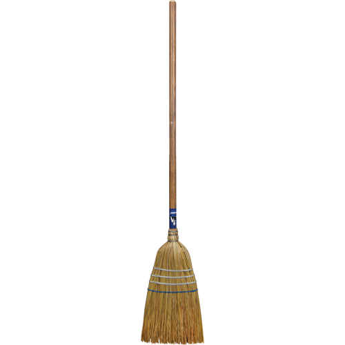 Industrial Corn Broom, 3-String, Wood Handle Sécurité Médic