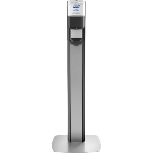 Messenger ES6 Silver Panel Floor Stand with Dispenser Sécurité Médic