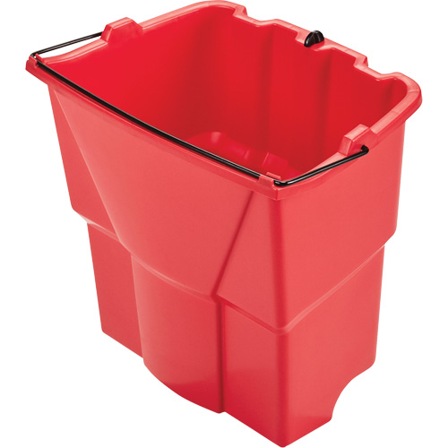 Seau optionnel Wavebrake pour eau sale, Capacit&eacute; de 4.5 gal. US (18 pintes), Rouge Sécurité Médic