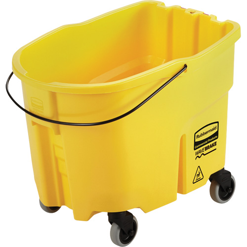 Seau pour vadrouille Wavebrake, Capacit&eacute; de 8.75 gal. US (35 pintes), Jaune Sécurité Médic