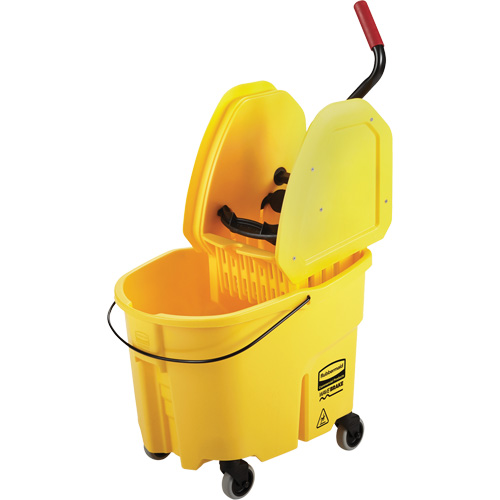 WaveBrake&reg; Mop Bucket & Wringer Combo Pack, Down Press, 8.75 US Gal.(35 Quart), Yellow Sécurité Médic