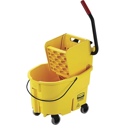 WaveBrake&reg; Mop Bucket and Wringer, Side Press, 6.5 US Gal. (26 Quart), Yellow Sécurité Médic